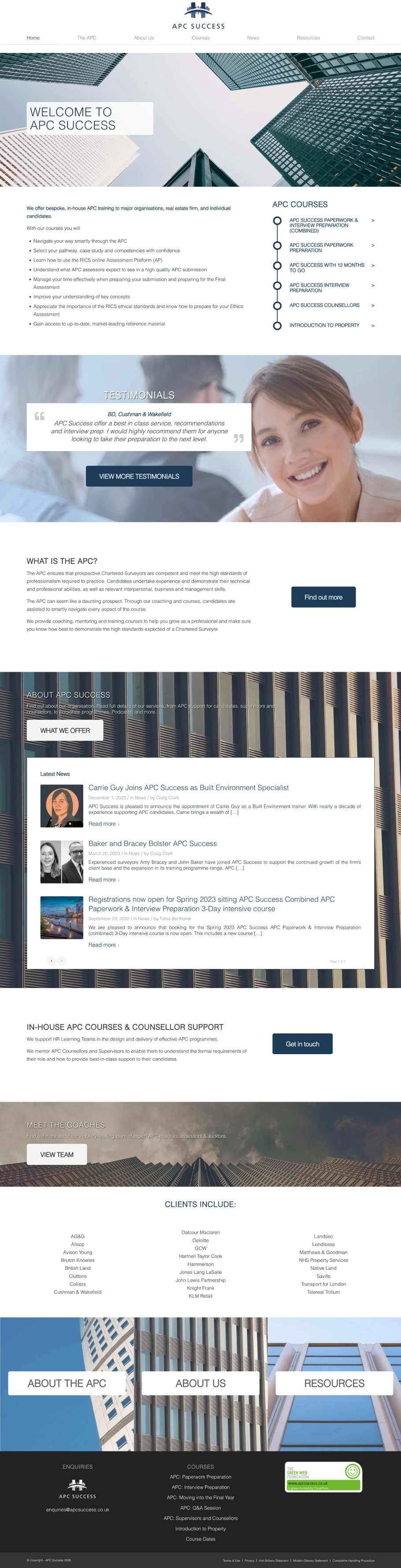 APC Success website designed and developed by Joe Lovell