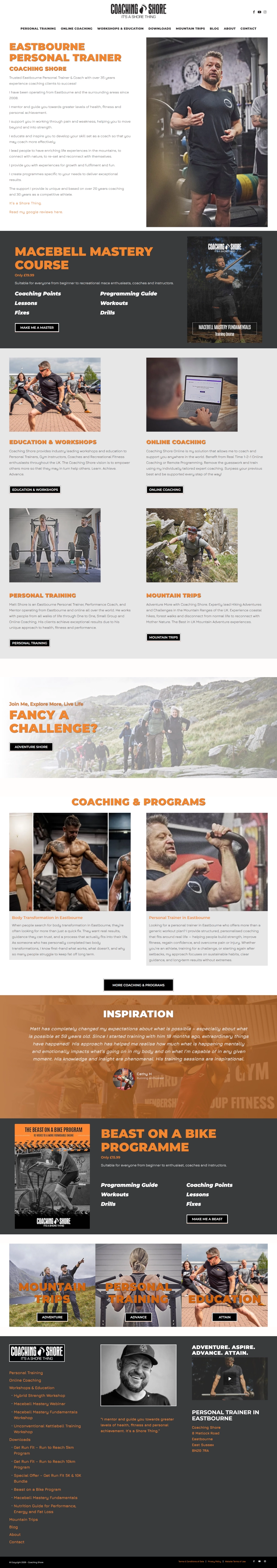 Coaching Shore website design by Joe Lovell