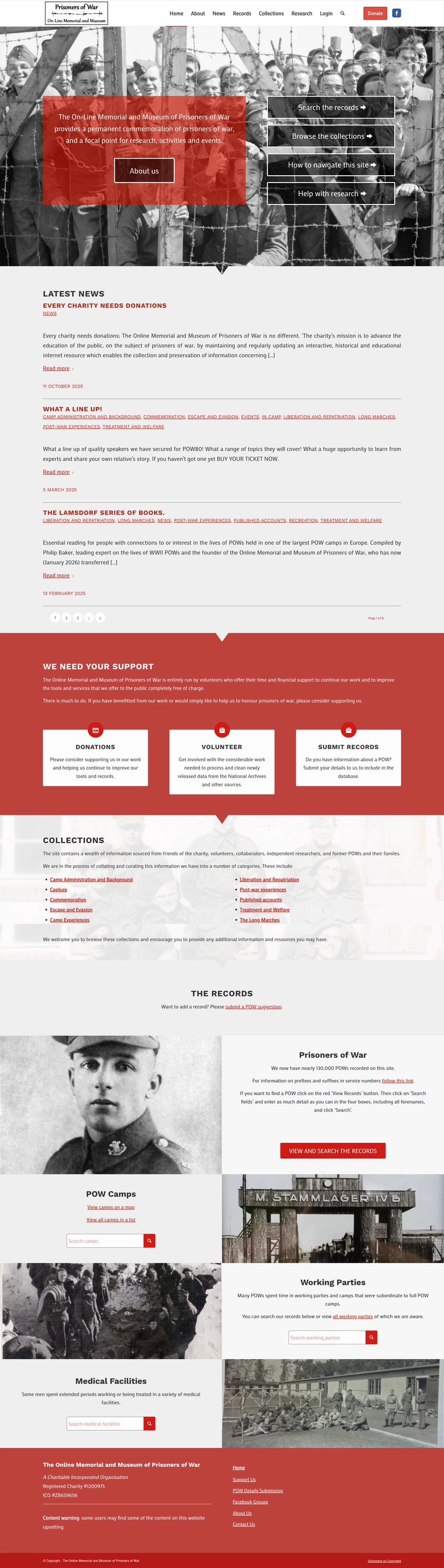 Online Museum of Prisoners of War developed by Joe Lovell