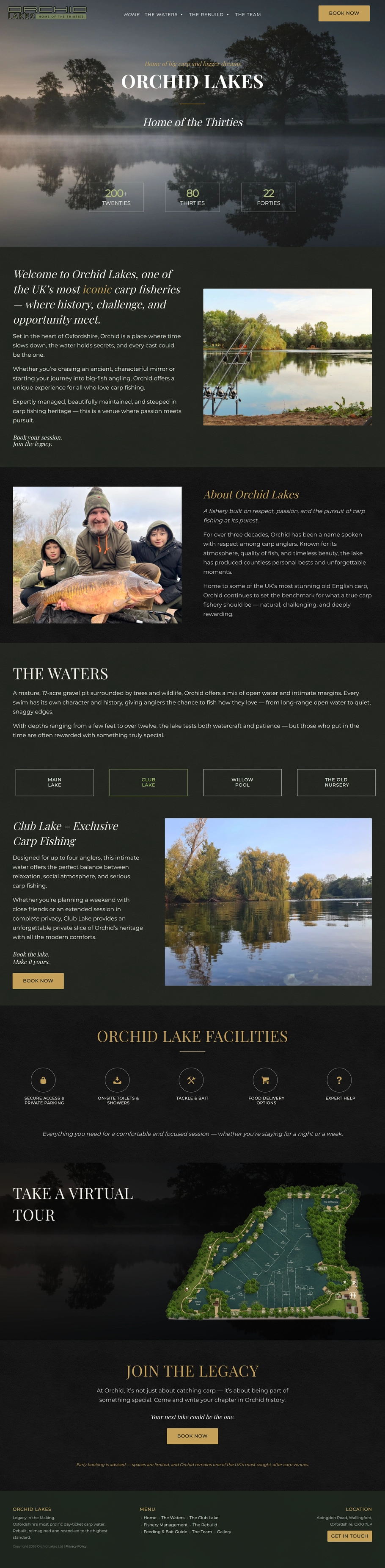 Image of Orchid Lakes web design by Joe Lovell
