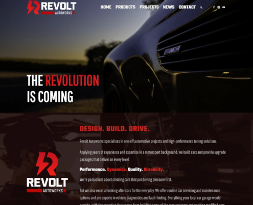 revolt autoworks performance car specialist joe lovell webdesign