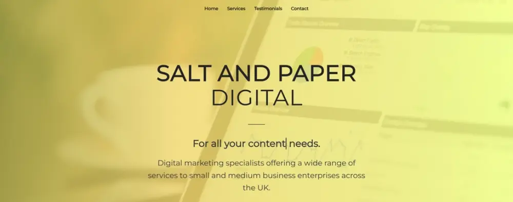 salt paper digital joelovell web design and development