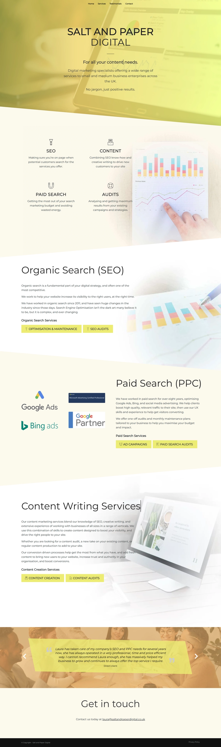 Salt & Paper Digital website by Joe Lovell