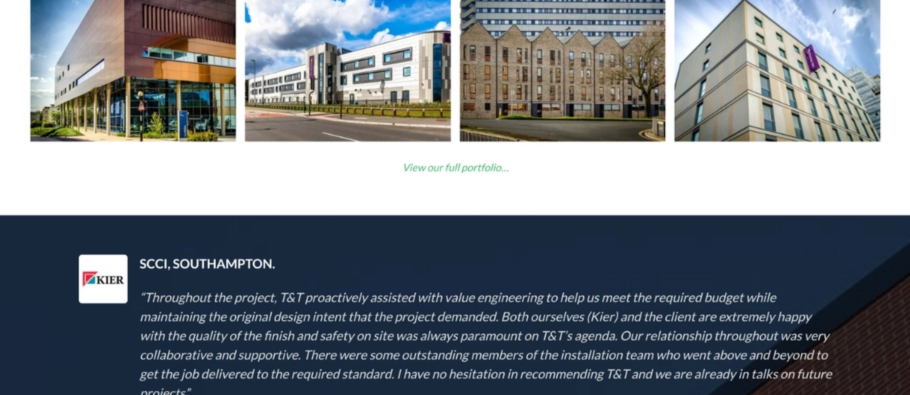 ttfacades joelovell website wordpress development